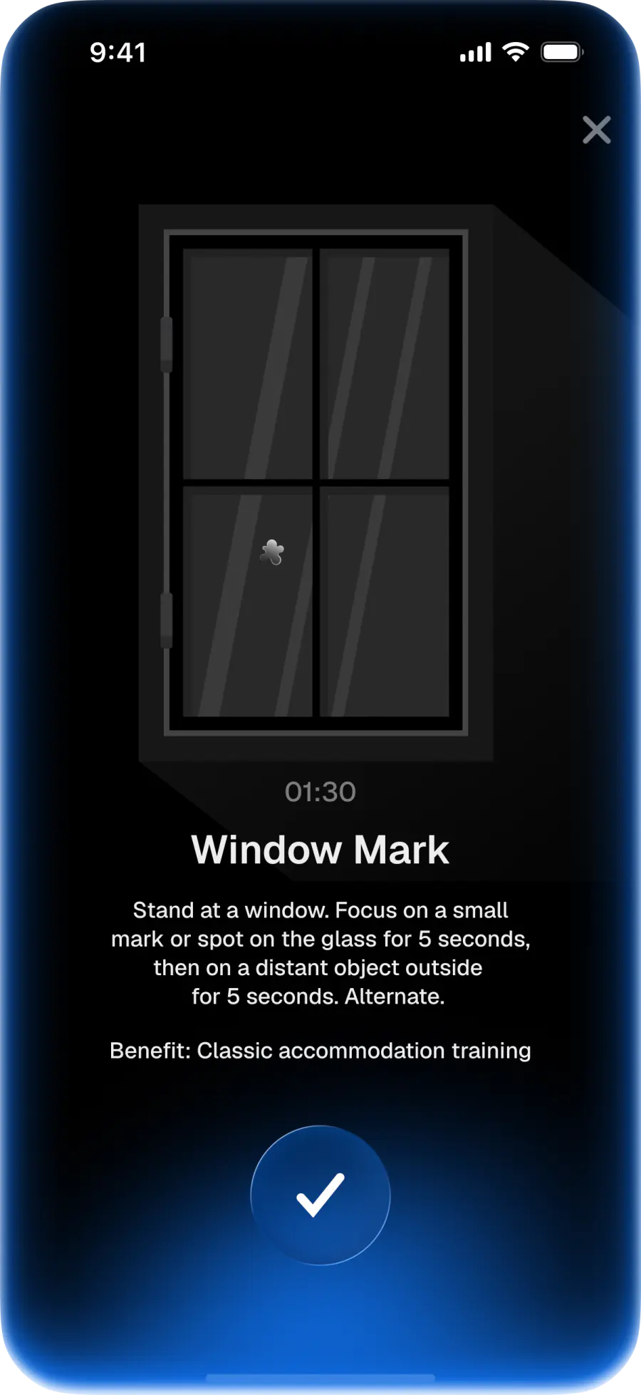 Window Mark screen in EyeWell